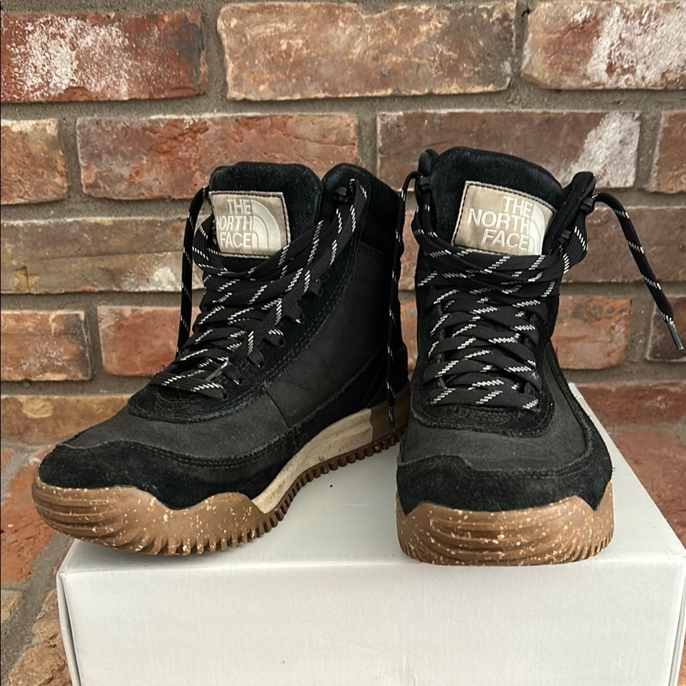 The North Face Black and Tan High-Top Sneakers